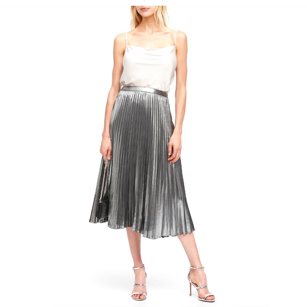 NEW BR Pleated Satin Skirt 2